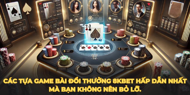 Các tựa game bài đổi thưởng 8kbet hấp dẫn nhất mà bạn không nên bỏ lỡ.