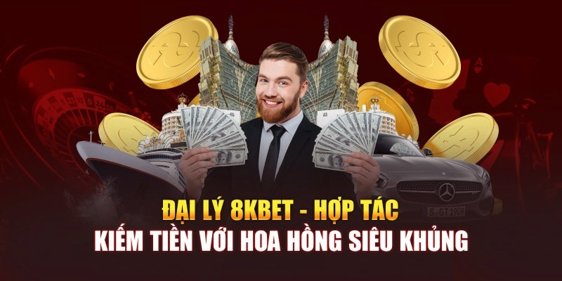 Trở thành đại lý 8kbet để có cơ hội nhận hoa hồng khủng khi mời thành công người chơi đăng ký