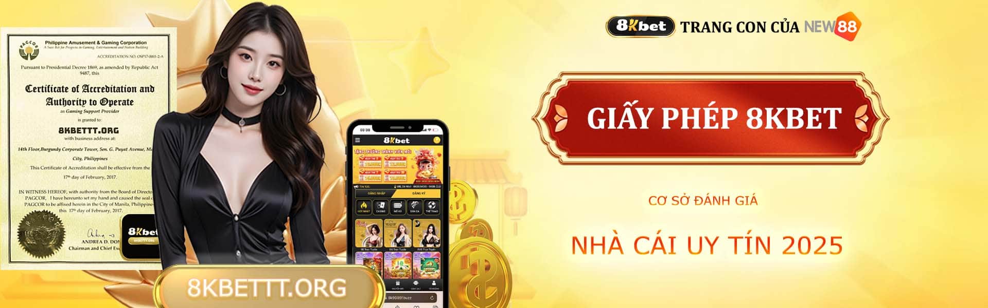 8kbet sở hữu những giấy phép hoạt động hợp pháp từ các tổ chức Gambling có thẩm quyền trên Thế Giới